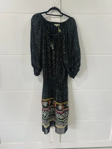 ruby yaya dress XXL Hippy Boho Sequins Ric Rac Adjustable Waist Flattering BNWT - Picture 1 of 9