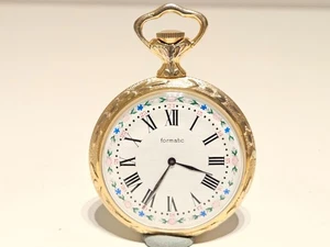 OROLOGIO DA TASCA VINTAGE LUSSO 48mm GERMANIA UOMO TONO ORO "FORMATIC"/MOV.PUW 500 - Foto 1 di 13