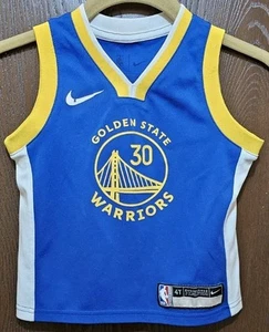 Nike Blue Klay Thompson Golden State Warriors Basketball Jersey Boy Medium 5-6 - Picture 1 of 2