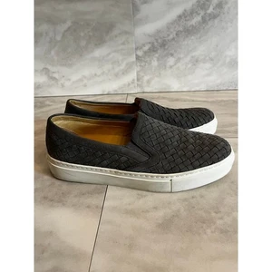 M. Gemi Shoes Women's US 10 40.5 Black Woven Nubuck Leather Slip On Sneaker - Picture 1 of 7