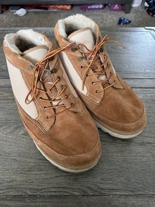 UGG HIGHLAND FIELD CHESTNUT SUEDE FUR SHOES BOOTS SIZE US 15 MENS - Picture 1 of 6