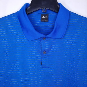 Oakley Polo Uomo 2XL Righe Blu Performance - Foto 1 di 12