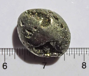 Pyrite Tumbled Stone rt257d - Picture 1 of 7