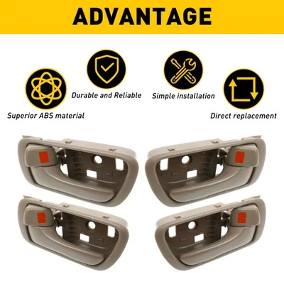 4pcs For 2005-2006 Toyota Camry Interior Door Handle Set Front Rear Right Left - Image 1 of 4