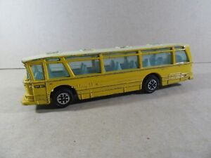 165U Vintage 1973 Dinky 293 England Duple Viceroy 37 Coach Bus PTT Suisse Jaune