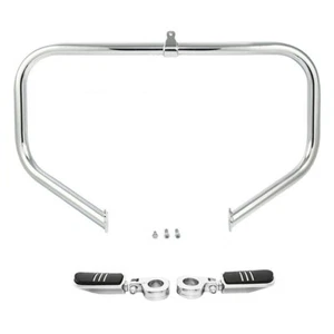 Chrome Highway Engine Guard Bar & Footpeg Peg Fit For Harley Electra Glide 09-24 - Picture 1 of 12