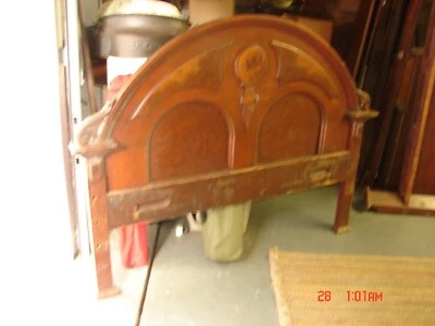 Antique Walnut Victorian Bed Parts BUILD A BED Burled Panels NO RAILS - Image 1 of 2