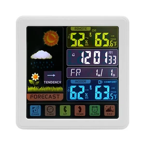 Digital Weather Station Indoor Outdoor Wireless Temperature Humidity Monitor LCD - Picture 1 of 28
