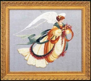 SCHEMA A PUNTO CROCE ANGELO DI AUTUNNO ANGEL OF AUTUMN CROSS STITCH DMC - Imagen 1 de 1