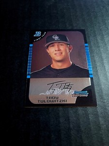 2005 Bowman Chrome Troy Tulowitzki #BDP105 1st Year ROOKIE CARD Colorado Rockies