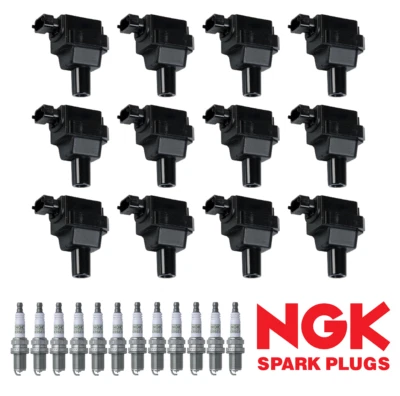 12 Ignition Coil & 12 NGK Platinum Spark Plug For Mercedes-Benz CL600 E420 - Image 1 of 3