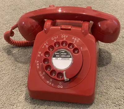 Vintage Gpo 706 Rotary Dial Telephone - Lacquer Red - Converted • 42.71€