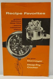 Vintage Dormeyer Deep-Fry Cooker Manual and Recipe Booklet - Imagen 1 de 4