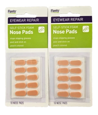 Almohadillas nasales Flents para monturas de gafas previenen resbalones y molestias 10ct (paquete de 2) Foto 1 de 2