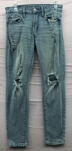 American Eagle Outfitters Mens Jeans Airflex Distressed Denim Skinny Size 29/30 - Picture 1 of 14