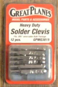 GREAT PLANES, GPMQ3815, Fits 0.95 wire/cable, Heavy Duty, SOLDER CLEVIS, 12 PCS - Picture 1 of 1