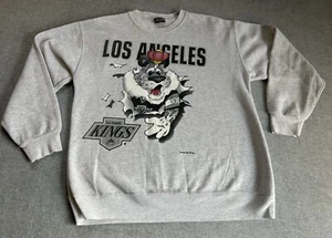 Vintage 90’s NHL LA KINGS Lion Mascot , Rare/ Back Graphic SZ Large Nutmeg - Picture 1 of 21