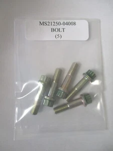 MS21250-04008 Bolt 1/4-28 x 1" Double Hex Shear - Lot of 5 - Picture 1 of 4