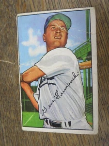 Tarjeta de béisbol vintage Bowman #136 1952 Gene Hermanski baja calidad - Imagen 1 de 3