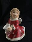 Goebel Engel 10cm Kerzenhalter Model Nr. 42 528 Rotes Kleid Figur Weihnachten
