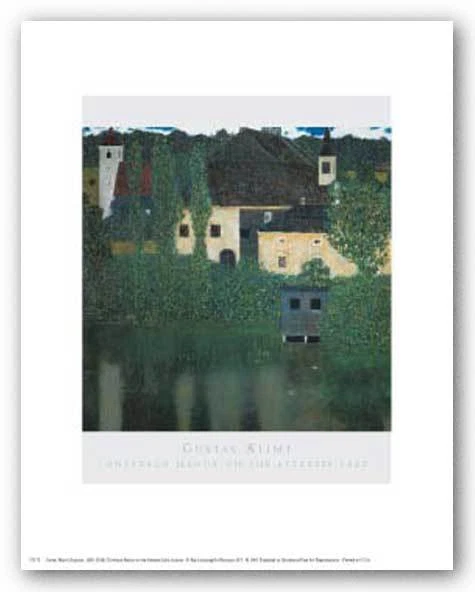 Impressão artística 8x10 Unterach Manor on the Attersee Lake, Áustria Gustav Klimt - Imagem 1 de 1