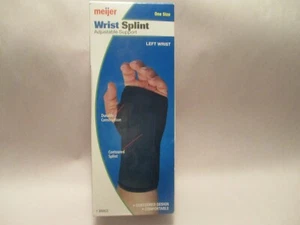 Neu im Karton Meijer Erwachsene Handgelenkschiene, linkes Handgelenk, schwarze Bandage, Einheitsgröße - Bild 1 von 5