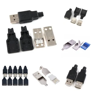 10x USB Type 4 Pin Plastic Shell Male Female Connector Adapter Solder Supplies - Picture 1 of 13