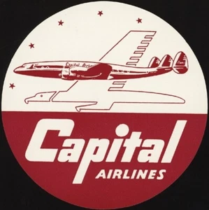 U.S., 1950s. Capital Airlines Decal - Picture 1 of 1