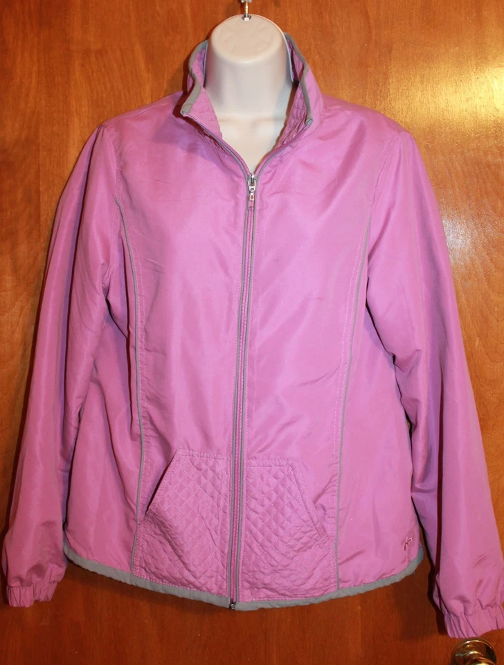 ATHLETCH Ladies' Small Zip-Up WINDBREAKER JACKET (purple w/ mesh lining) - Image 1 of 1