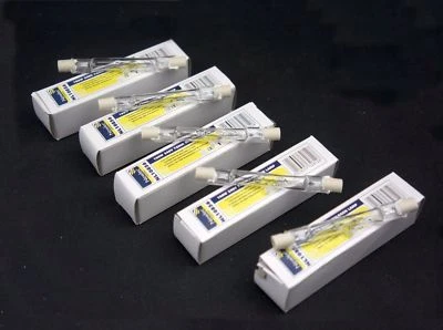 Newlec 5 x 100W Linear Tungsten Halogen Floodlight Lamps 78mm Length - Image 1 of 3