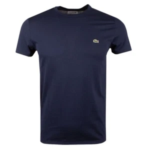 Lacoste TH6709 Navy Crew Neck T-Shirt - M L XL - Brandneu mit Etikett - Bild 1 von 1