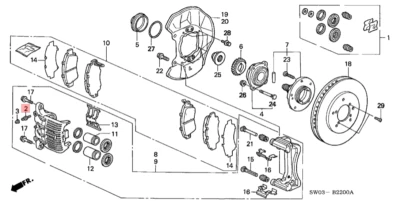 Tornillo purga freno delantero HONDA ACURA GENUINO OEM NSX ☆ 43352-SM4-951 ☆ Foto 1 de 4