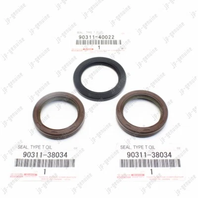 Juego de sellos de aceite de árbol de levas delantero y cigüeñal originales Toyota Camry LEXUS RX300 Foto 1 de 4