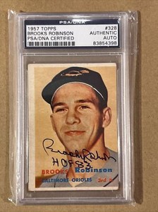 1957 Topps Brooks Robinson Rookie Signed / Auto.  PSA/DNA