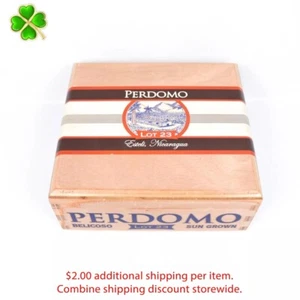 Perdomo Belicoso Sun Grown Lot 23 B Empty Wood Cigar Box 7.75" x 7" x 3" - Picture 1 of 11