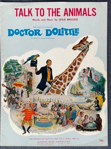 Vintage 1967 DOCTOR DOLITTLE Movie Sheet Music -Talk To The Animals-Rex Harrison - Picture 1 of 5