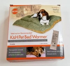 K&H Beheiztes Haustierbettwärmer Hund Katze Elektrisches Heizkissen Indoor Heizmatte Medium - Bild 1 von 2
