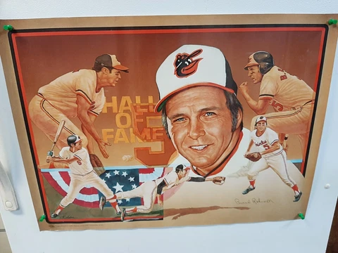 1983 Crown Petroleum Brooks Robinson Baltimore Orioles Poster 26 x 19 Cover