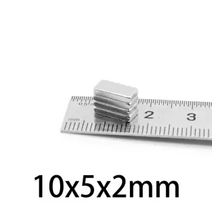 10pcs 10x5x2mm Neodymium Block Magnet Super Strong Rare Earth Magnet N42 NEW - Picture 1 of 2