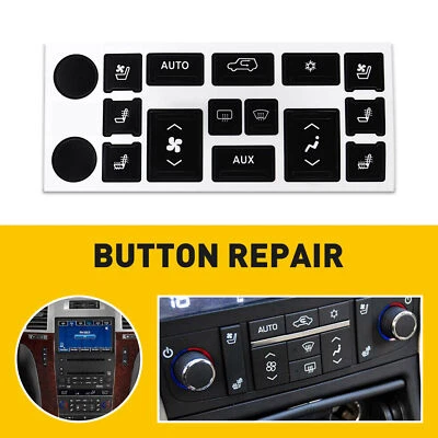 Adesivo de reparo botão usado controle climático EXT ESV Cadillac Escalade 2007-2014 - Imagem 1 de 4