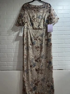 NWT! JS Collections Sequin Embroidered Daphne Flutter Column Gown Size 14 $298 - Picture 1 of 11