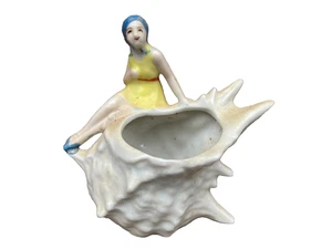 DE COLECCIÓN HECHO EN JAPÓN BELLEZA DE BAÑO CERÁMICA SIRENA PUNTA CARAMELO FIGURA - Imagen 1 de 2