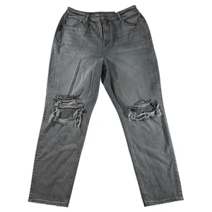 Pantalones de mezclilla America Eagle Mom para mujer talla 16 grises - Imagen 1 de 7