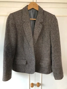 Vintage 1980s M&S St Michael wool silk women's blazer jacket West Germany - Picture 1 of 6