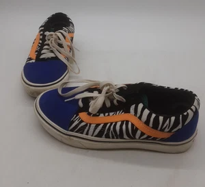 Vans Old Skool Zebra Low Sneakers UK 5 Trainers Shoes Comfycush Era Blue - Picture 1 of 8