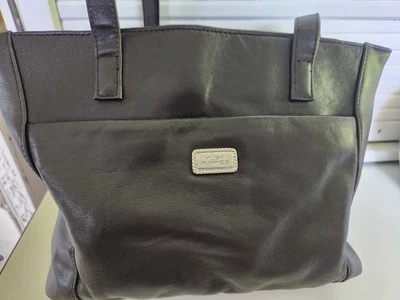 Hush Puppies Bolso de Mano Cartera Bolso de Hombro Organizador Cuero Negro Foto 1 de 4