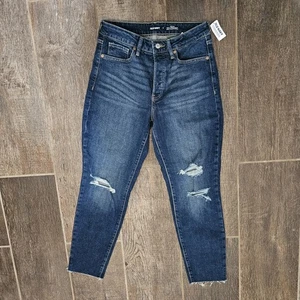 Mujer Old Navy High-rise O.G. Vaqueros rectos ajustados talla 6 cortados nuevos con etiquetas - Imagen 1 de 15
