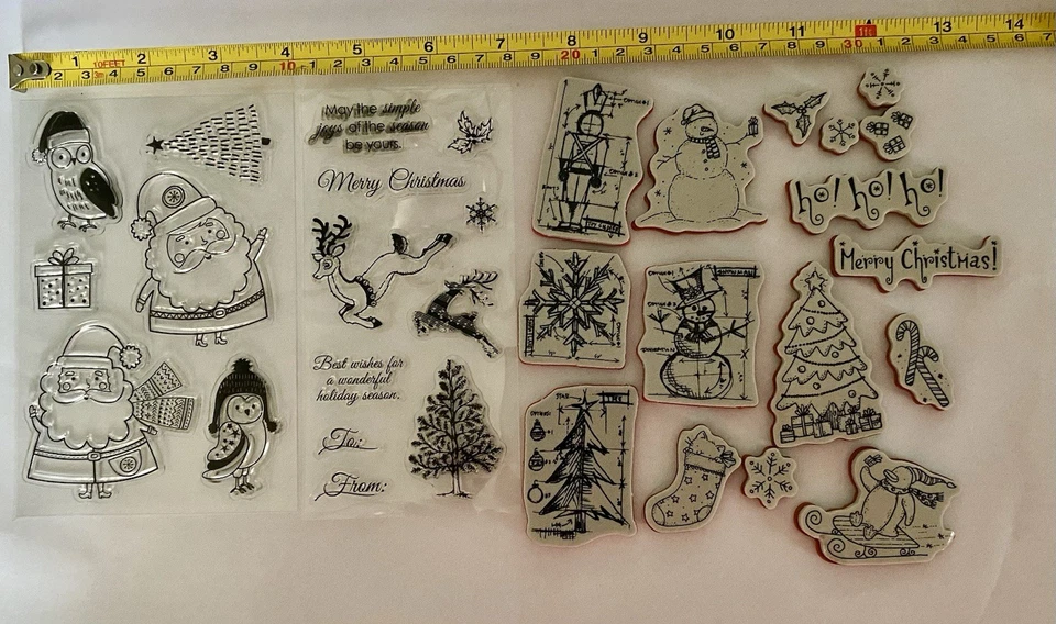 Ассортимент рождественских зажимных марок лот из 32 марок никогда не использовавшихся - Изображение 1 из 1