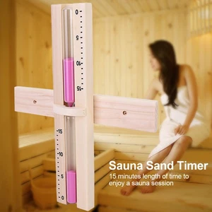Sauna Sanduhr Zeitanzeige Sauna Uhr Saunazubehör Holz 15 Minuten - Bild 1 von 7