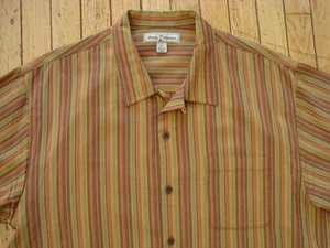 TOMMY BAHAMA MEN'S 100% SILK BUTTON UP MULTI COLOR SHIRT SIZE XL HARDLY WORN! - Picture 1 of 9